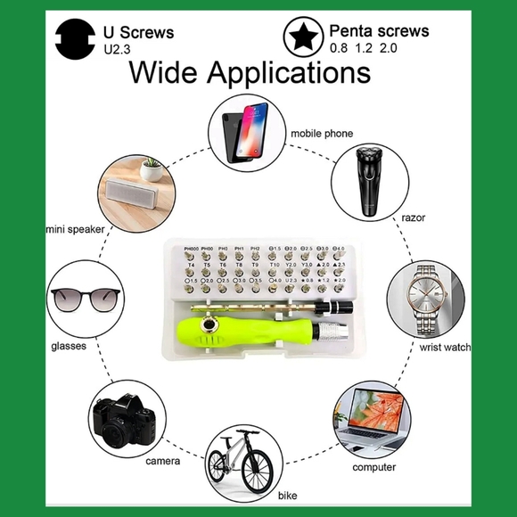 Handyman helper 32 pc. Magnetic screwdriver set, Multi-purpose travel size new - Picture 2 of 14